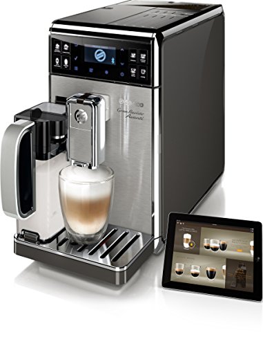 Saeco GranBaristo Avanti HD8977/01 Kaffeevollautomat (1450 Watt, AquaClean, Appsteuerung, integrierte Milchkaraffe) silber