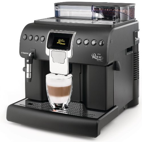 Saeco HD8920/01 Kaffee-Vollautomat Royal Gran Crema (Cappuccinatore, Memo-Funktion, Tassenwärmer, große Kapazitäten, 1.400 W) matt-schwarz