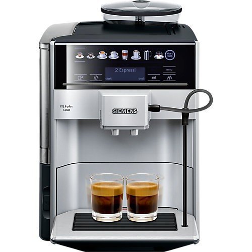 Siemens EQ.6 plus s300 TE653501DE Kaffeevollautomat (1500 Watt, SensoFlow System, aromaDouble Shot, coffeeSelect Display, Keramik-Mahlwerk)