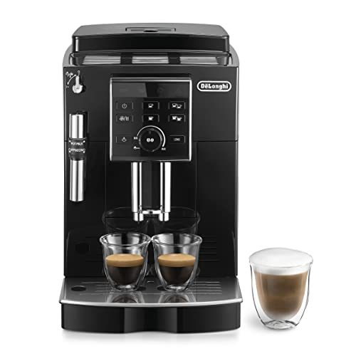 De'Longhi ECAM 25.120.B Kaffeevollautomat mit Profi-Milchaufschäumdüse für Cappuccino, mit Espresso- und Kaffee Direktwahltasten und Drehregler, 2-Tassen-Funktion, Großer 1,8 Liter Wassertank,...