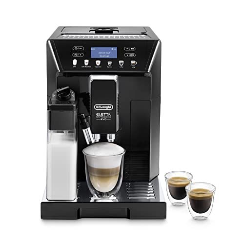 De'Longhi Eletta Evo ECAM 46.860.B Kaffeevollautomat mit LatteCrema Milchsystem, Cappuccino und Espresso auf Knopfdruck und LCD Display