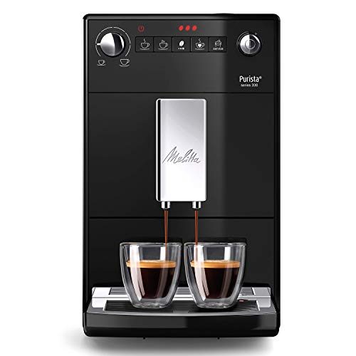 Melitta Purista F 230-102 Kaffeevollautomat mit flüsterleisem Kegelmahlwerk (Direktwahltaste, 2-Tassen Funktion, entnehmbare Brühgruppe)