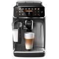 Philips 4300 Serie EP4346/70 Kaffeevollautomat, 8 Kaffeespezialitäten (LatteGo Milchsystem) Matt-Schwarz/Silber-lackierte Arena